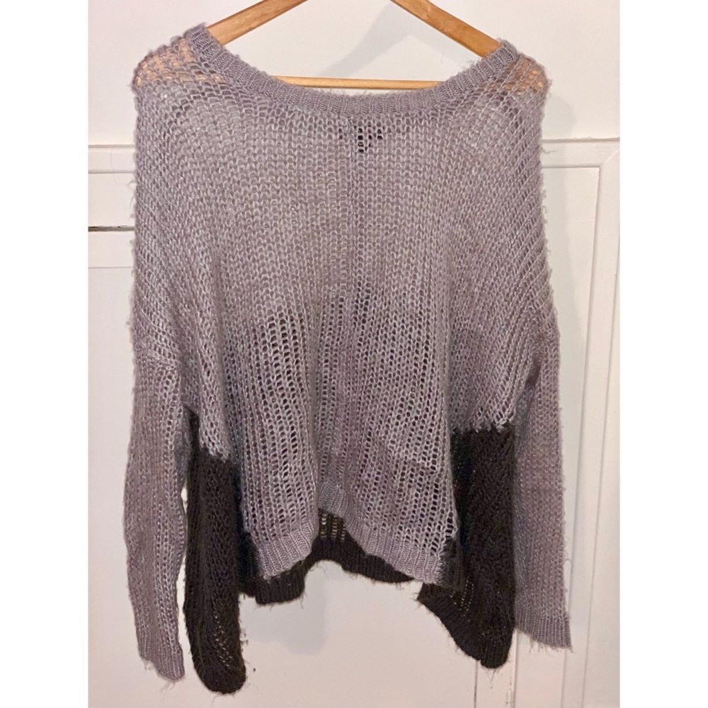 Tobi two tone gray sweater